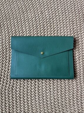 Glass and Ladder Co. The Megan Portfolio Clutch in Olive Green